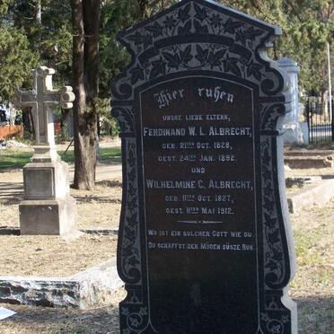 ALBRECHT Ferdinand W.L. 1828-1892 &amp; Wilhelmine C. 1827-1912