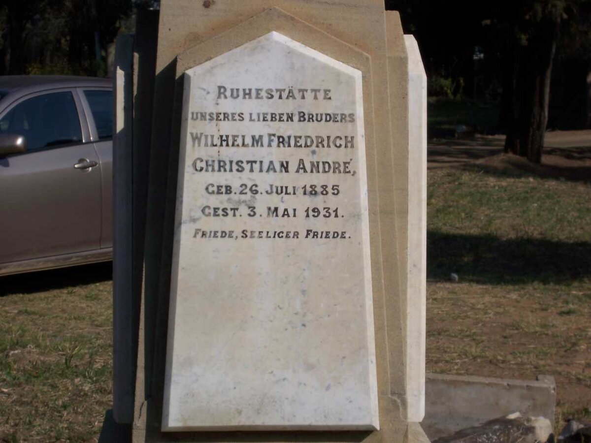 ANDRE Wilhelm Friedrich Christian 1885-1931