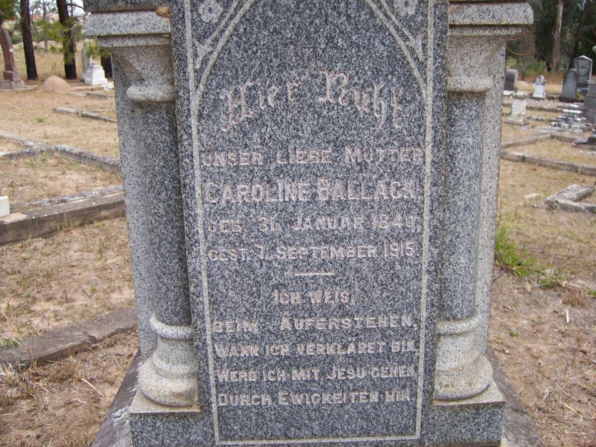 BALLACK Caroline 1840-1915