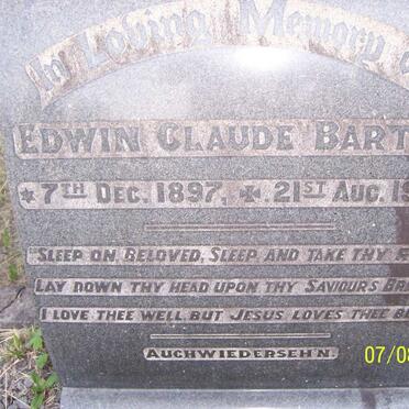 BARTLE Edwin Claude 1897-1933
