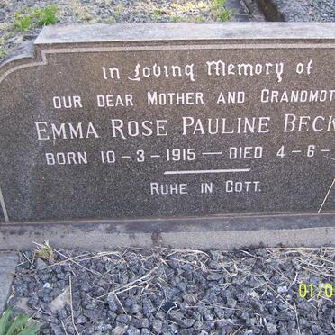BECKER Emma Rose Pauline 1915-1991