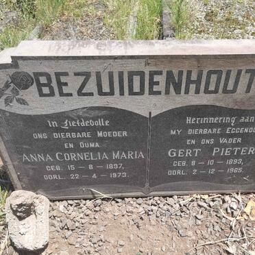 BEZUIDENHOUT Gert Pieter 1893-1965 &amp; Anna Cornelia Maria 1897-1973