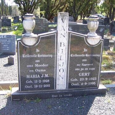 BILJON Gert, van 1923-1995 &amp; Maria J.M. 1928-2001