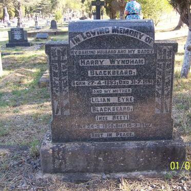 BLACKBEARD Harry Wyndham 1893-1951 &amp; Lilian Eyre BEET 1890-1967