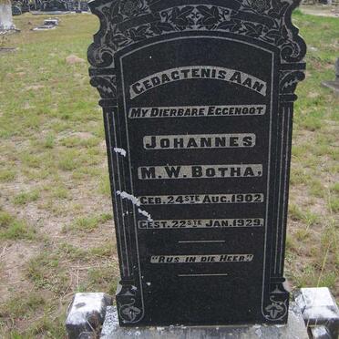 BOTHA Johannes M.W. 1902-1929