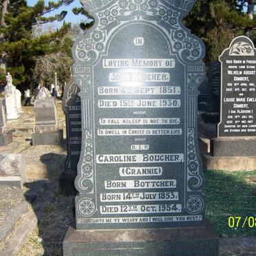 BOUCHER John 1851-1930 &amp; Caroline BOTTCHER 1853-1954