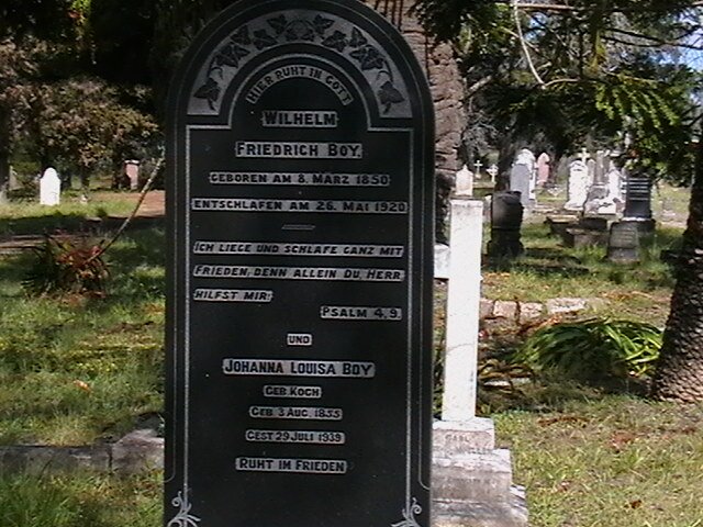 BOY Wilhelm Friedrich 1850-1920 &amp; Johanna Louisa KOCH 1855-1939