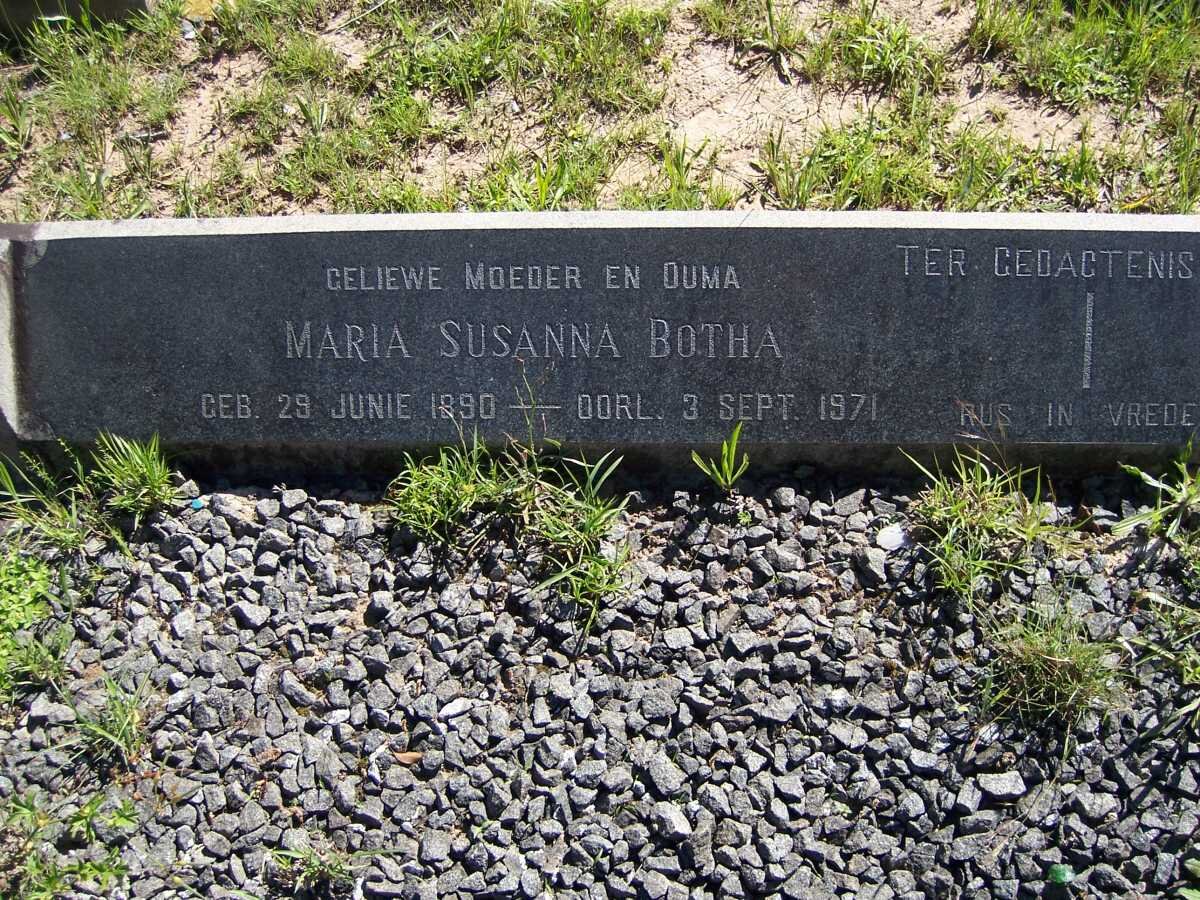 BOTHA Maria Susanna 1890-1971