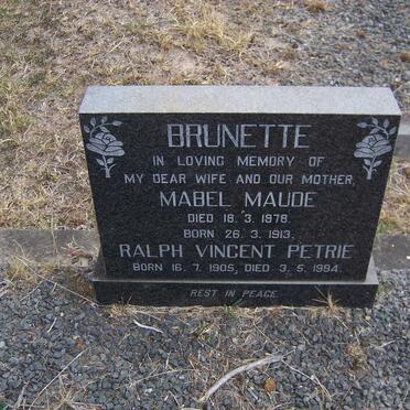 BRUNETTE Ralph Vincent Petrie 1905-1994 &amp; Mabel Maude 1913-1978