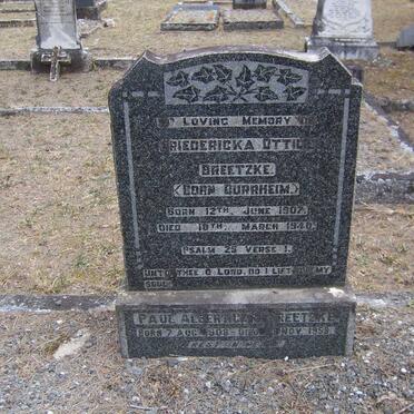 BREETZKE Paul Albert Carl 1908-1959 &amp; Friedericke Ottilie DURRHEIM 1907-1940