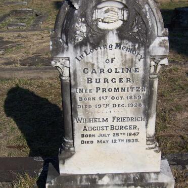 BURGER Wilhelm Friedrich August 1847-1935 &amp; Caroline PROMNITZ 1859-1928