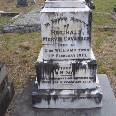 CAVANAGH Reginald Mervin -1917