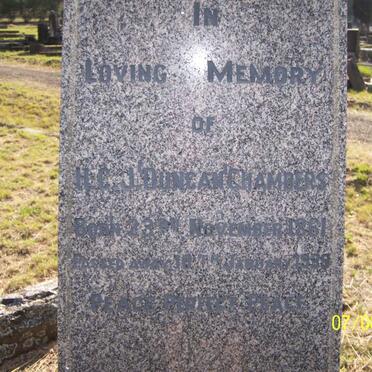 CHAMBERS H.C J. Duncan 1861-1939