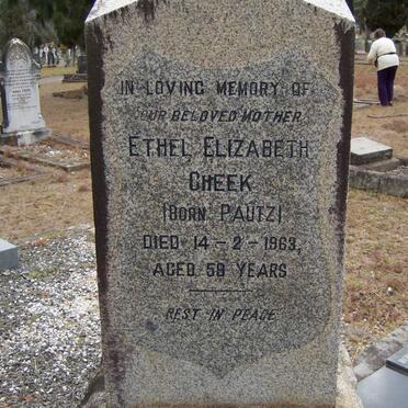 CHEEK Ethel Elizabeth nee PAUTZ -1963 