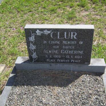 CLUR Alwine Catherine 1908-1984