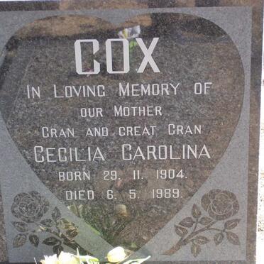 COX Cecilia Carolina 1904-1989