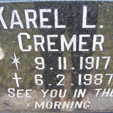 CREMER Karel L.J. 1917-1987