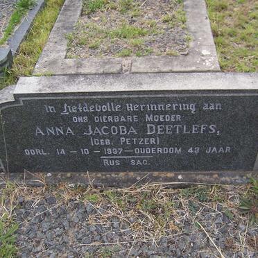 DEETLEFS Johan Hendrik -1942 &amp; Anna Jacoba nee PETZER -1937 _2