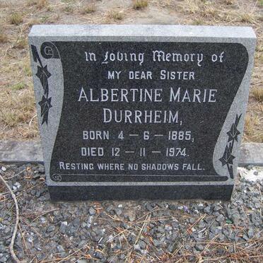 DURRHEIM Albertine Marie 1885-1974