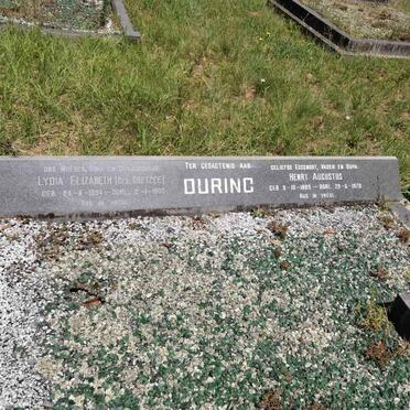 DURING Henry Augustus 1889-1970 &amp; Lydia Elizabeth COETZEE 1894-1900