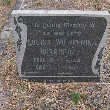 DURRHEIM Louisa Wilhelmina 1883-1969