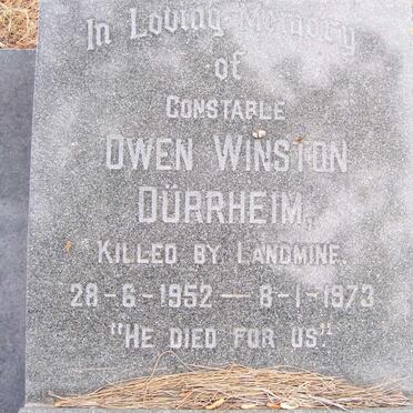DURRHEIM Owen Winston 1952-1973