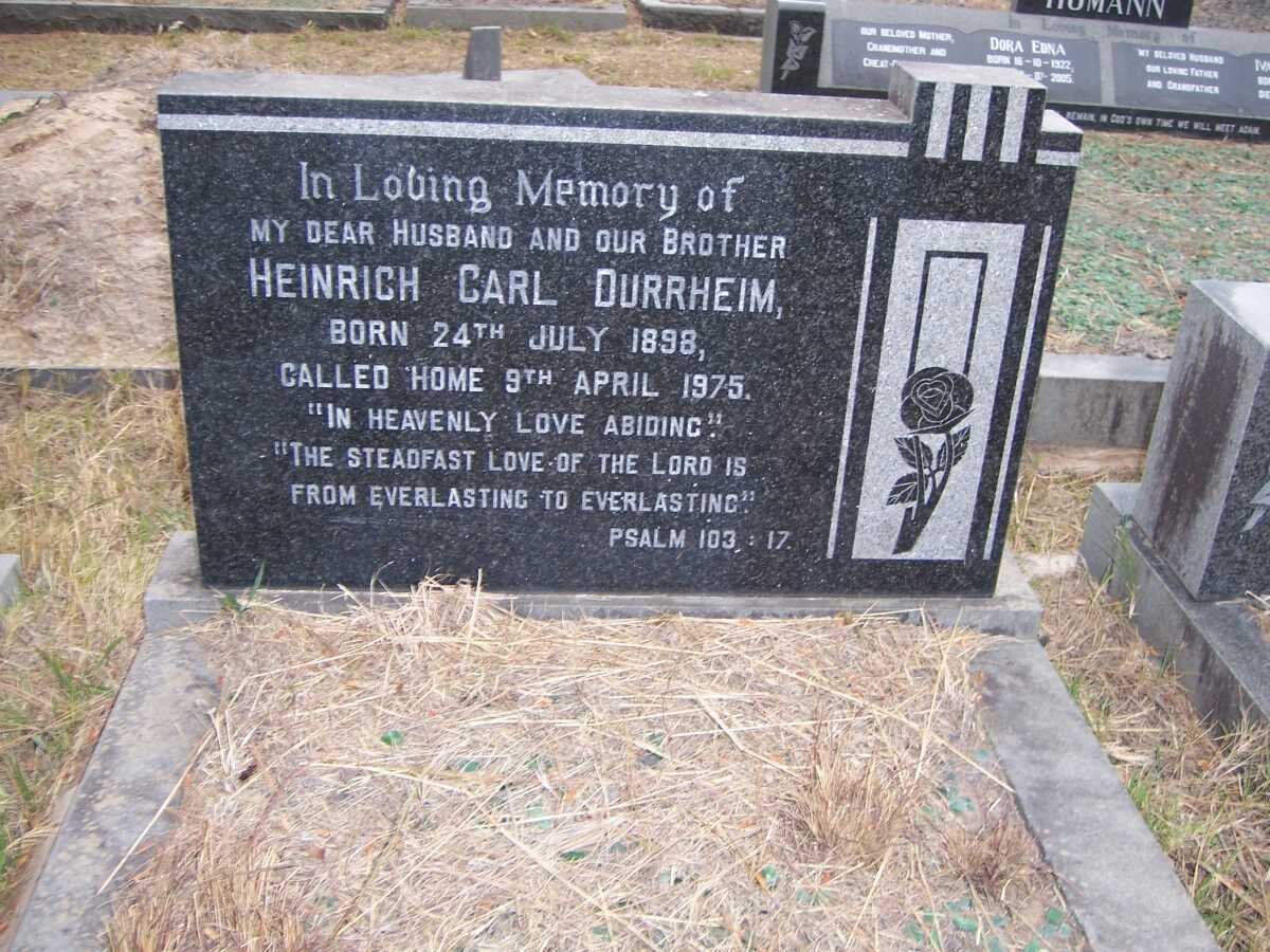 DURRHEIM Heinrich Carl 1898-1975