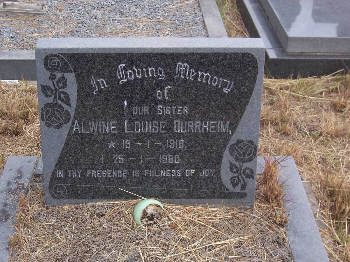 DURRHEIM Alwine Louise 1918-1980