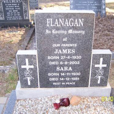 FLANAGAN James 1930-2003 &amp; Sara 1930-1981