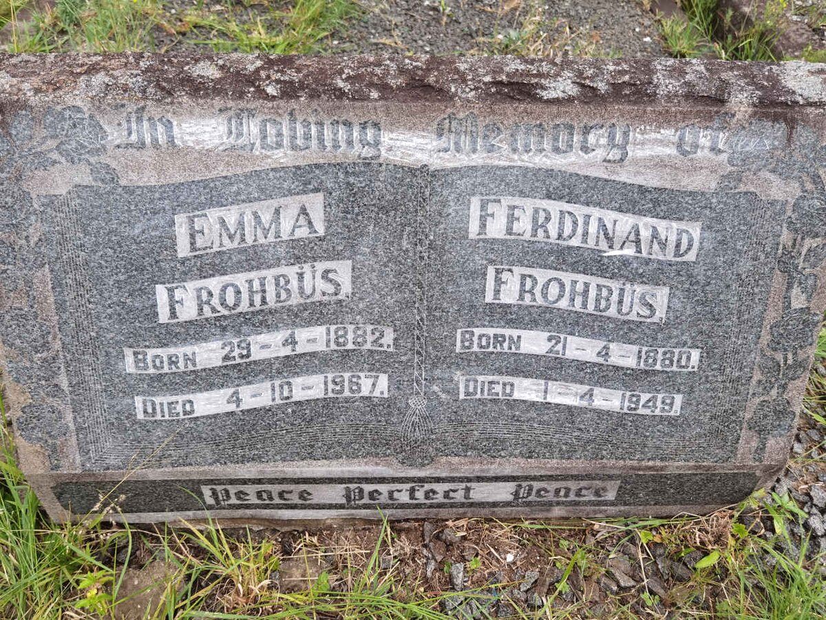 FROHBUS Ferdinand 1880-1949 &amp; Emma 1882-1967