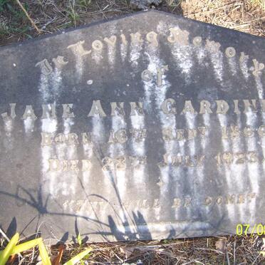 GARDINER Jane Ann 1866 -1923