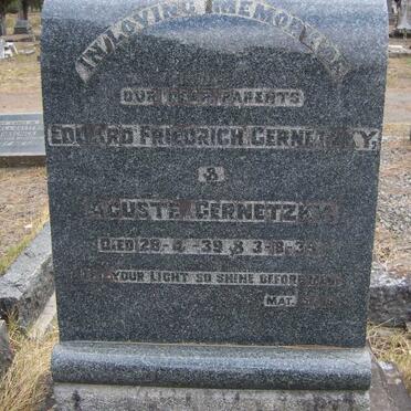 GERNETZKY Eduard Friederich -1939 &amp; Aguste -1939