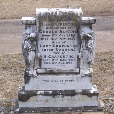 GRAPENTIN Lucy nee ROHDEN 1867-1929  :: ADKINS Theresa nee GRAPENTIN 1886-1927 