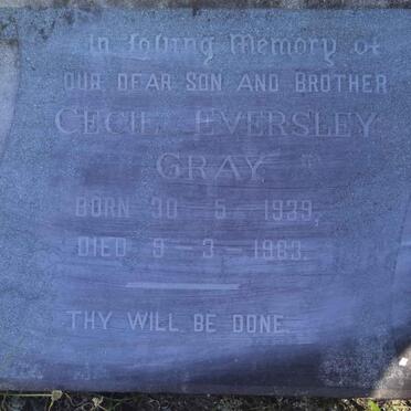 GRAY Cecil Eversley 1939-1963