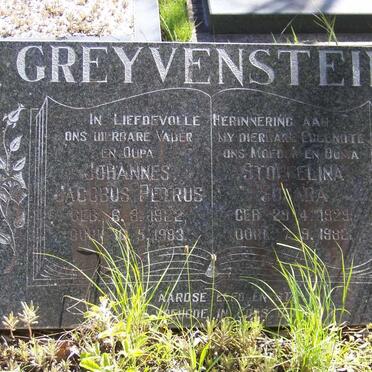 GREYVENSTEIN Johannes Jacobus Petrus 1922-1983 &amp; Stoffelina Susara 1929-1982