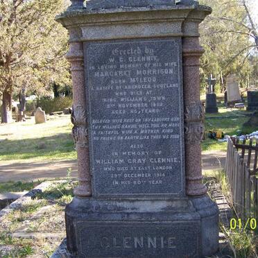 GLENNIE William Gray -1914 &amp; Margaret Morrison McLEOD -1902