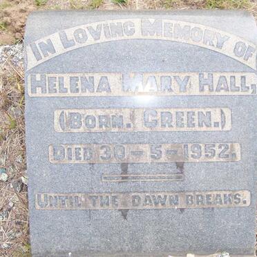 HALL Helena Mary nee GREEN -1952
