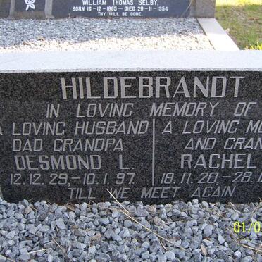 HILDEBRANDT Desmond L. 1929-1997 &amp; Rachel E. 1928-2009