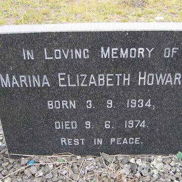 HOWARTH Marina Elizabeth 1934-1974