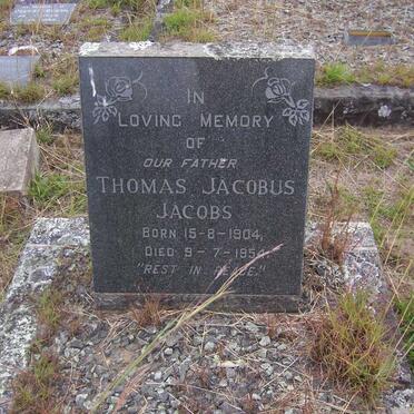 JACOBS Thomas Jacobus 1904-1954
