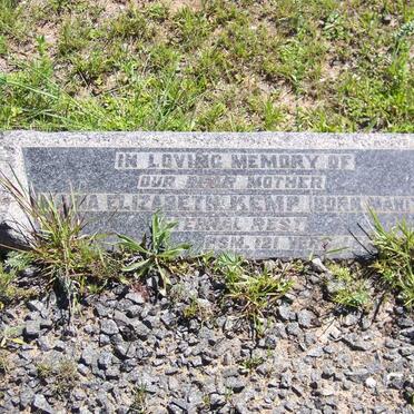 KEMP Maria Elizabeth nee MARITZ