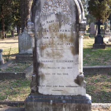 KIETZMANN August 1852-1927 &amp; Johanne VOLKER 1855-1946