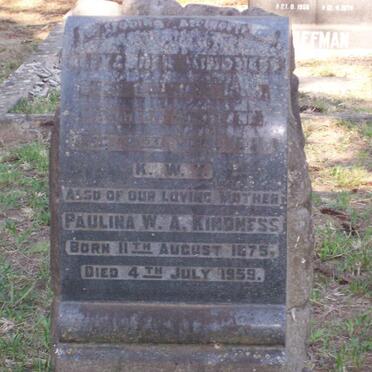 KINDNESS Alexander &amp; Paulina W.A. 1875-1959