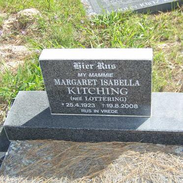 KITCHING Margaret Isabella nee LOTTERING 1923-2008