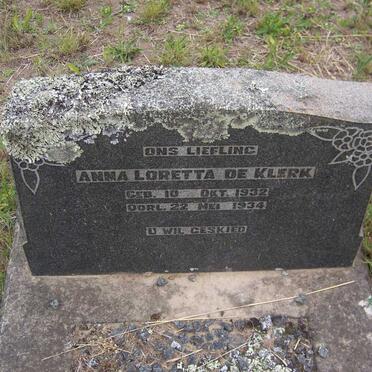KLERK  Anna Loretta, de 1932-1934