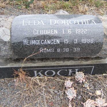 KOCH Elda Dorothea 1922-1988