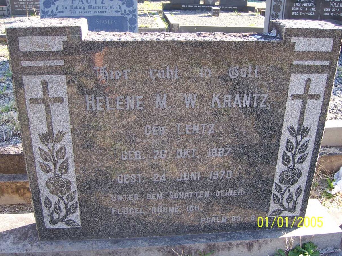 KRANTZ Helene M.W. 1887-1970