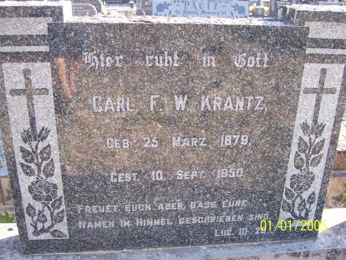 KRANTZ Carl F.W. 1879-1950