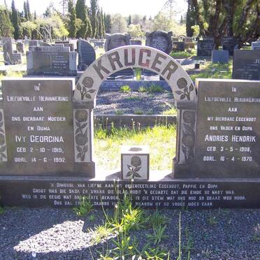 KRUGER Andries Hendrik 1908-1970 &amp; Ivy Georgina 1915-1992