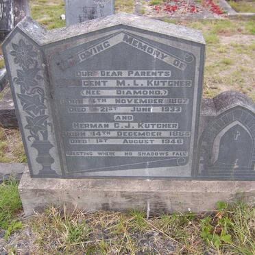 KUTCHER Herman C.J. 1864-1946 &amp; Millicent M.L. DIAMOND 1867-1933